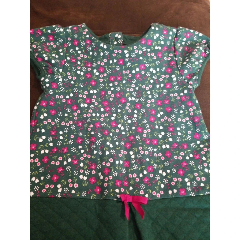 Gymboree plum pony‎ floral dress 5t green